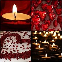 Kit Surpresa Namorados 200 Pétalas 6 Velas 16 Balão Coração Romântica Decoração Romantica Namorada