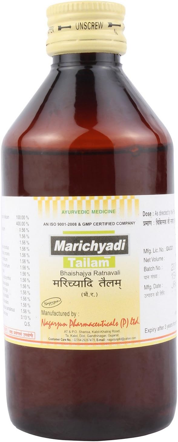 Nagarjun Herbal Care Marichyadi Tailam - 200 ml, Brown