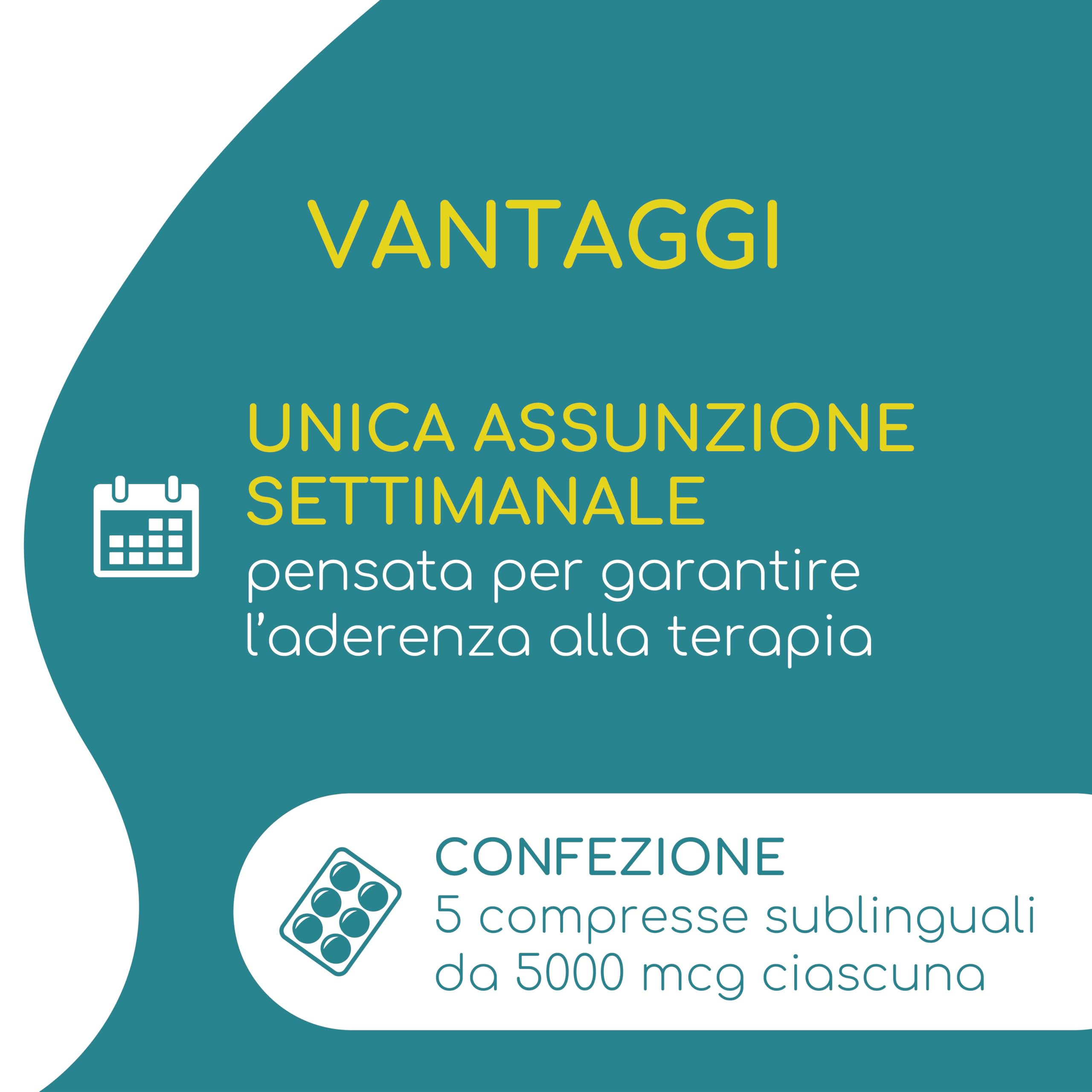 Barilife - Vitamina B12 Bidodici CINQUEMILA 5 cpr sublinguali - Per pazienti bariatrici - Supplemento B12 per energia - Alta dose per carenza grave - Contiene Cianocobalamina