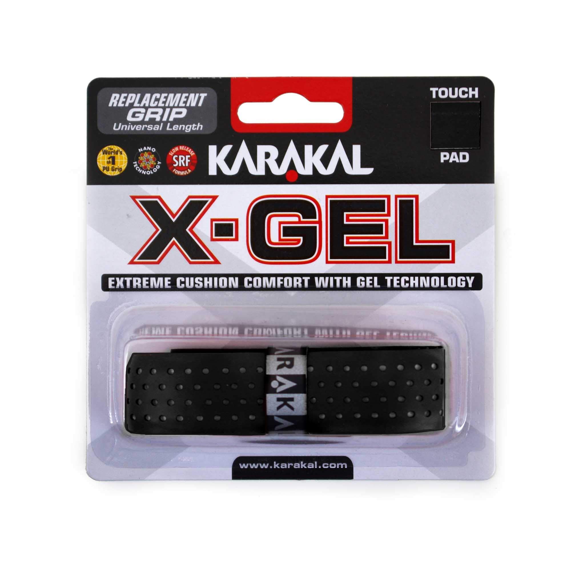 Karakal X-Gel Replacement Grip, Color- Black