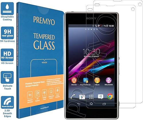 PREMYO Pezzi Pellicola Vetro Temperato Compatibile con Sony Xperia Compact Protezione Schermo Durezza Bordi 2 5D Anti-Graffi Bolle Impronte