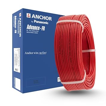 Anchor by Panasonic Penta 2.5 mm PVC Insulated 45 Meter Copper Electric Wire for Home, Industrial and Commercial Connections (Red, N-96335RD)