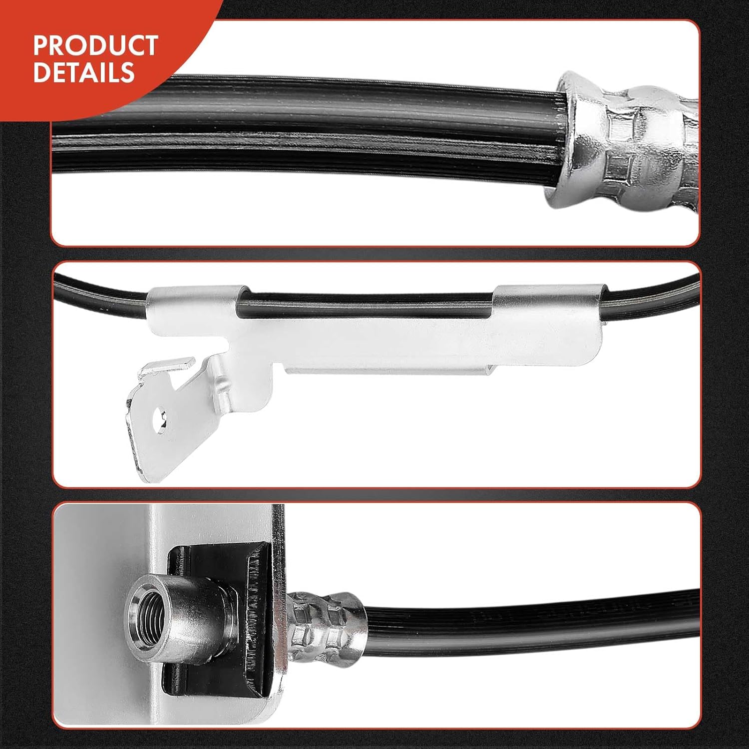 A-Premium Rear Driver Side Brake Hydraulic Hose Compatible with Jeep Models - JK Series Wrangler 2018-2023