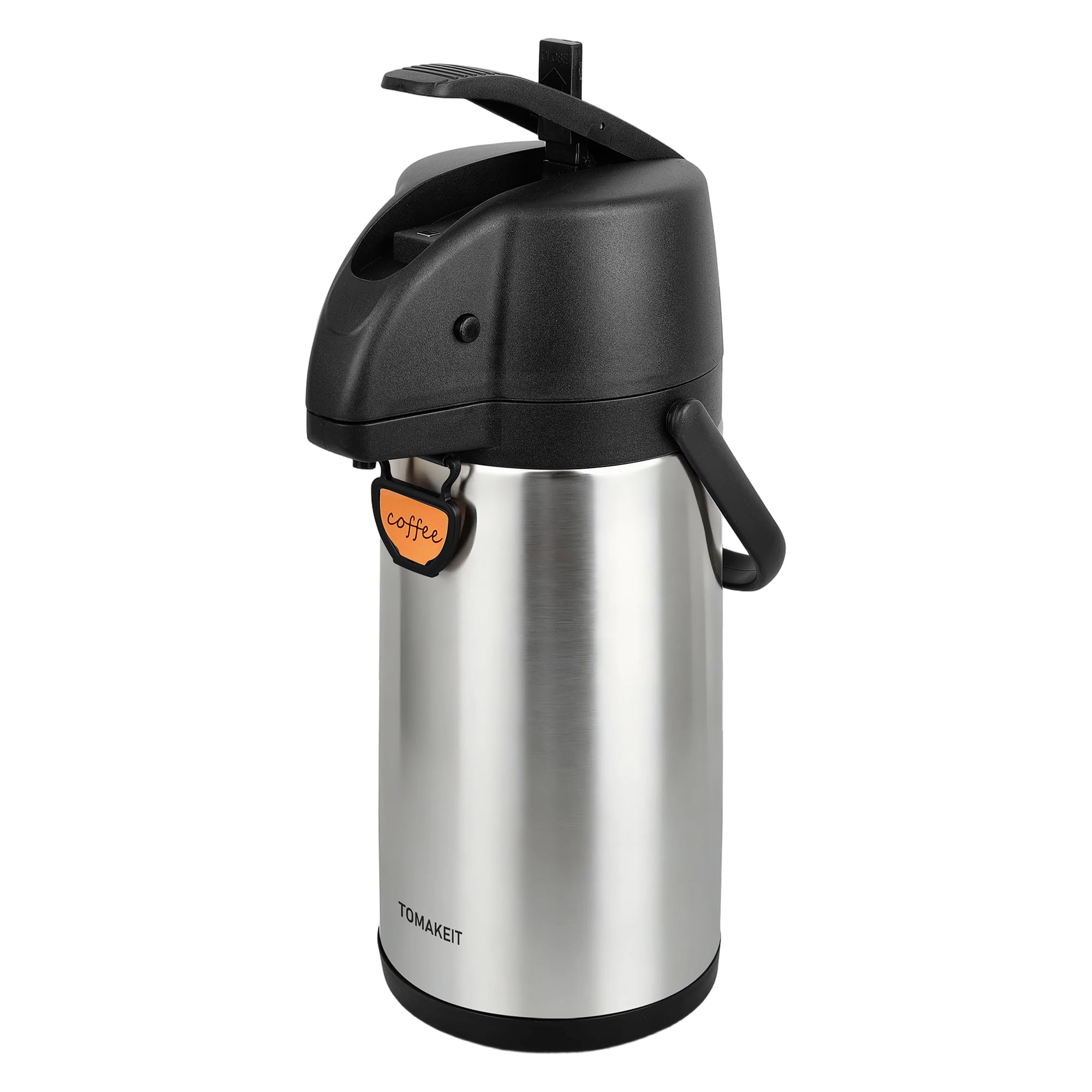 Airpot Coffee Dispenser Thermal with Pump,2.2L/74 Oz Insulated Stainless Steel Large Airpot Coffee Carafe Lever Action for Hot/Cold Water,Thermal Carafes for Hot Cocoa for Parties