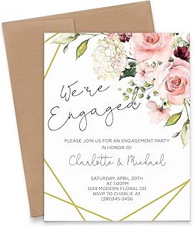 10 Fall Engagement Party Ideas with Cozy Seasonal Details 41 Elegant Engagement Party Invitation, Rustic Floral Engagement Party Invi...