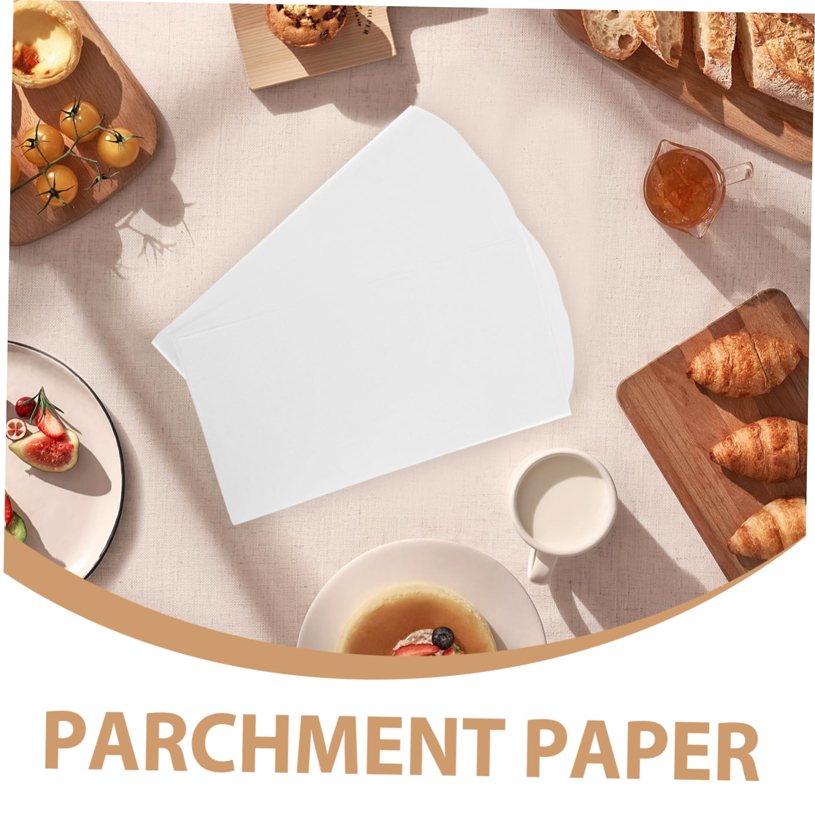 Papier Sulfurisé 300 Feuilles en Papier Silicone Blanc, Antiadhésif