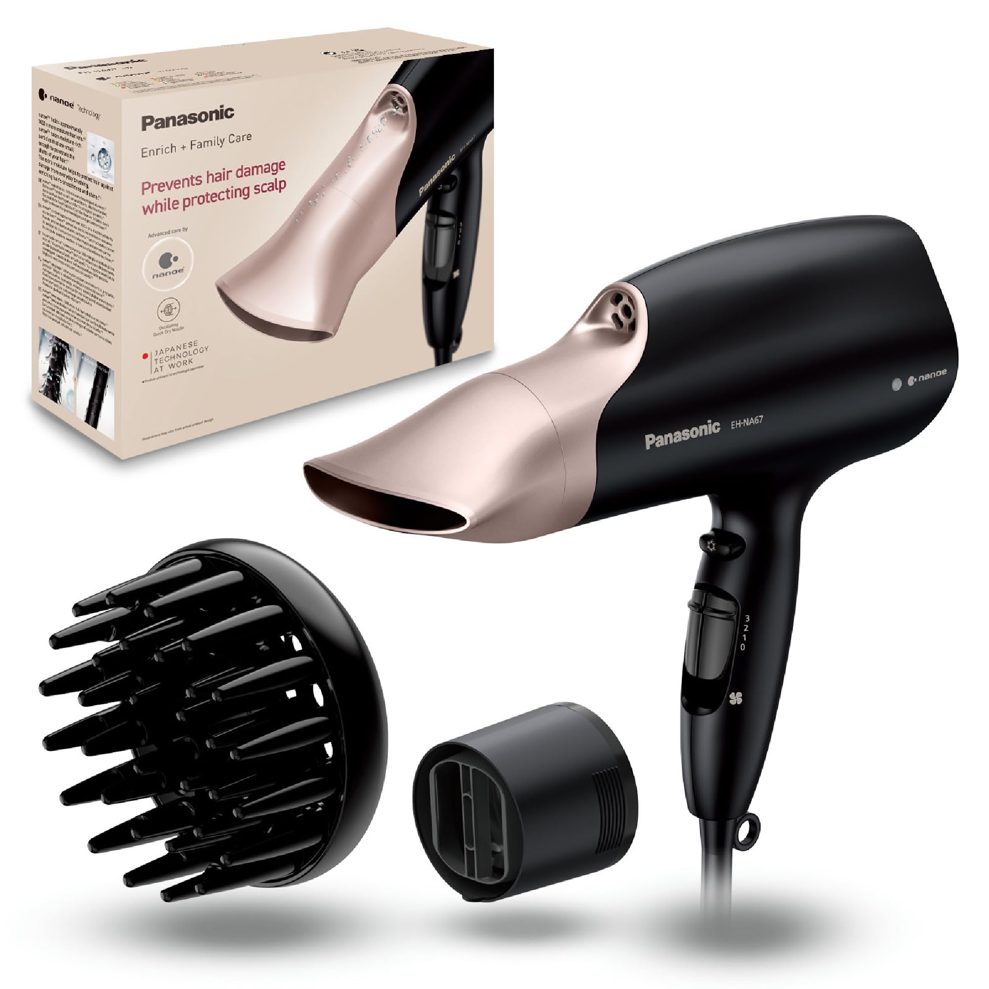 Panasonic EHNA67 Hydrating Nanoe Salon Dryer with Oscillating