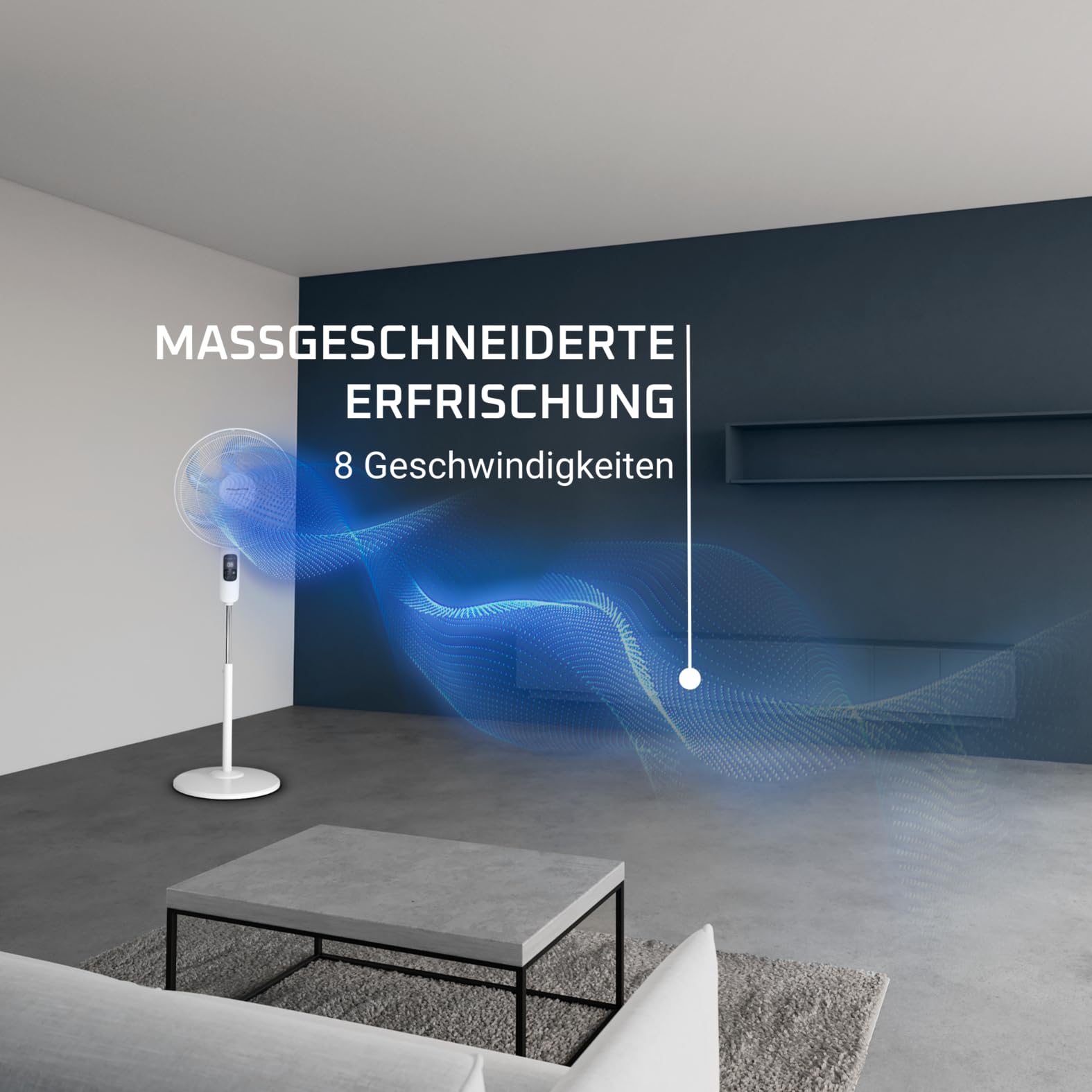 Rowenta Turbo Silence, Ventilatore a Piantana, Potente, Schermo LED, Timer, Silenzioso, Altezza regolabile, Design Durevole, Elevata Efficienza Energetica, VU5450