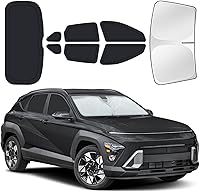 Vista 20 de Parasoles para ventanas de auto para bebé, 4 unidades de 20 x 12 pulgadas, adherencia estática, cubiertas para ventanas laterales, frontales