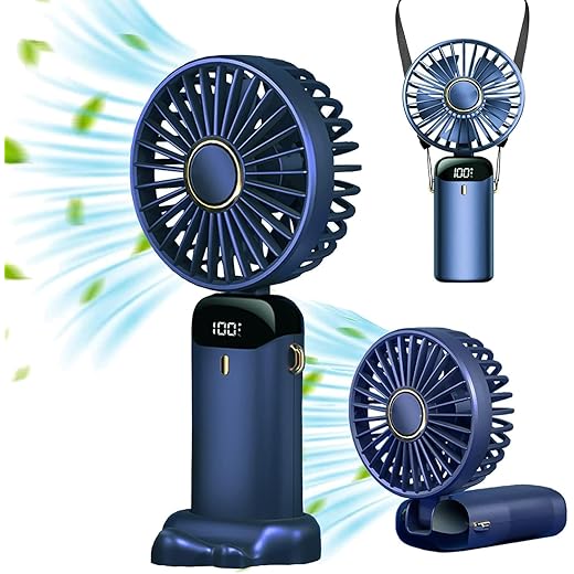 CITRODA 3000mAh Rechargeable Desk Mini Fan Portable Handheld