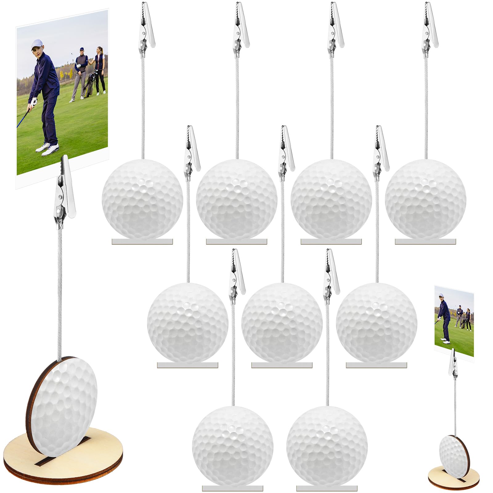 Funnymoom 20 Pcs Base Memo Clip Holder Table Number Card Place Holders Stand Note Paper Clip Centerpieces for Table Party Favors Photo Stand Events