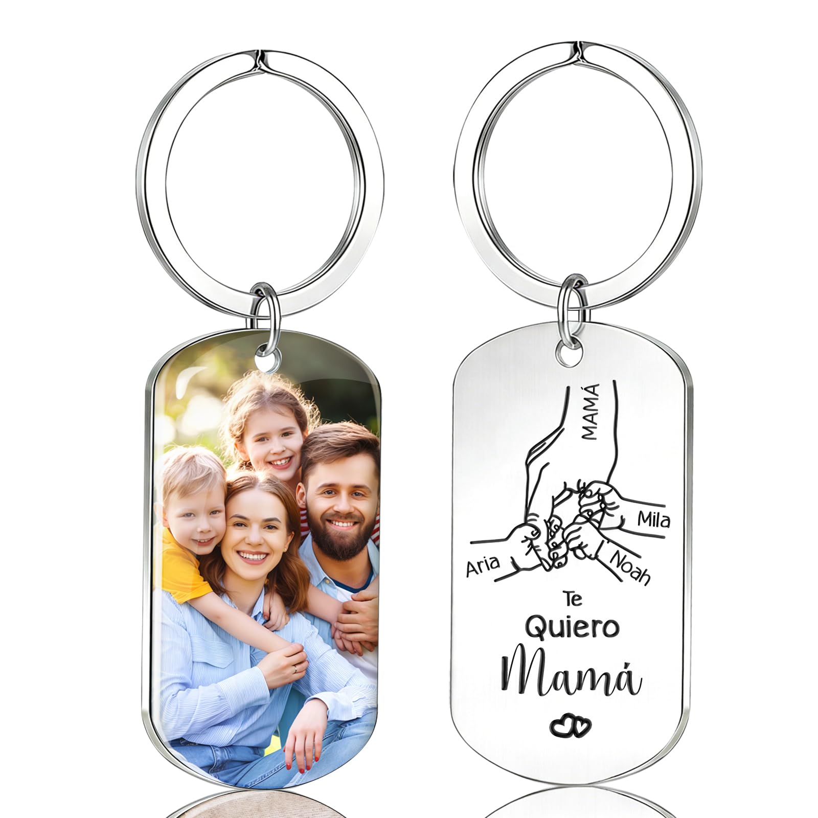 Llavero Regalo Dia de la Madre Personalizado Regalo Mama - Llaveros Personalizado con Foto Texto para Mamá, Mama Cumpleaños Regalos Personalizados para Madre Mujer — view 11
