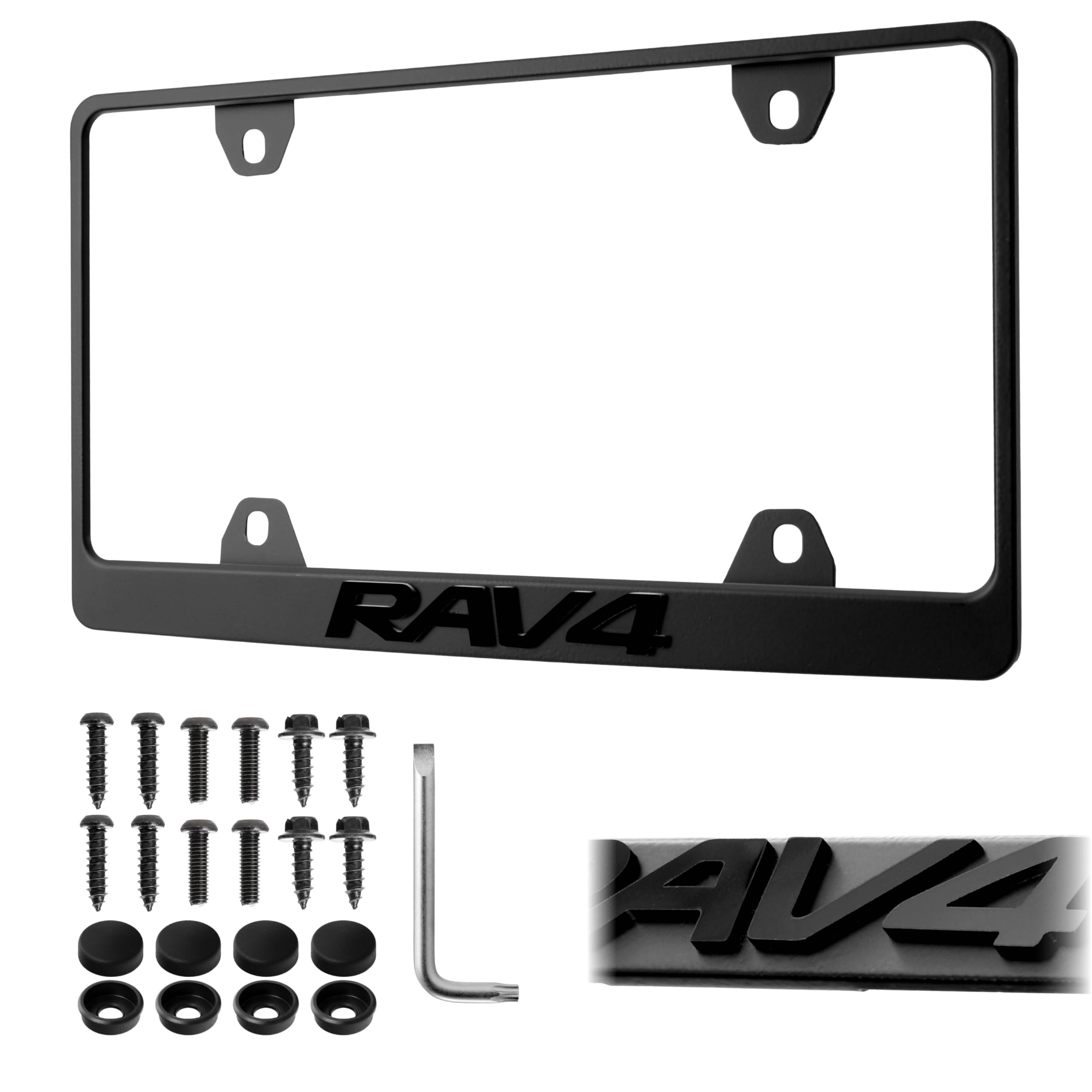 Amazon.com: RAV4 License Plate Frame – Stealth Black Powder Coat