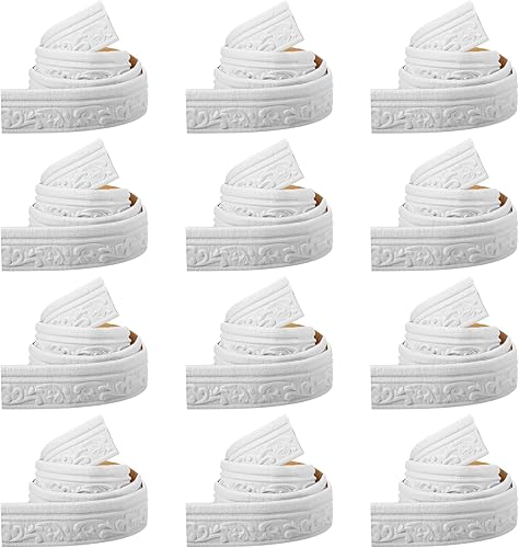 Miniatura 9 de TaoBary 5 rollos de 90 x 3 pulgadas autoadhesivo de espuma flexible para moldura de papel tapiz con borde 3D, líneas de pared decorativas adhesivas