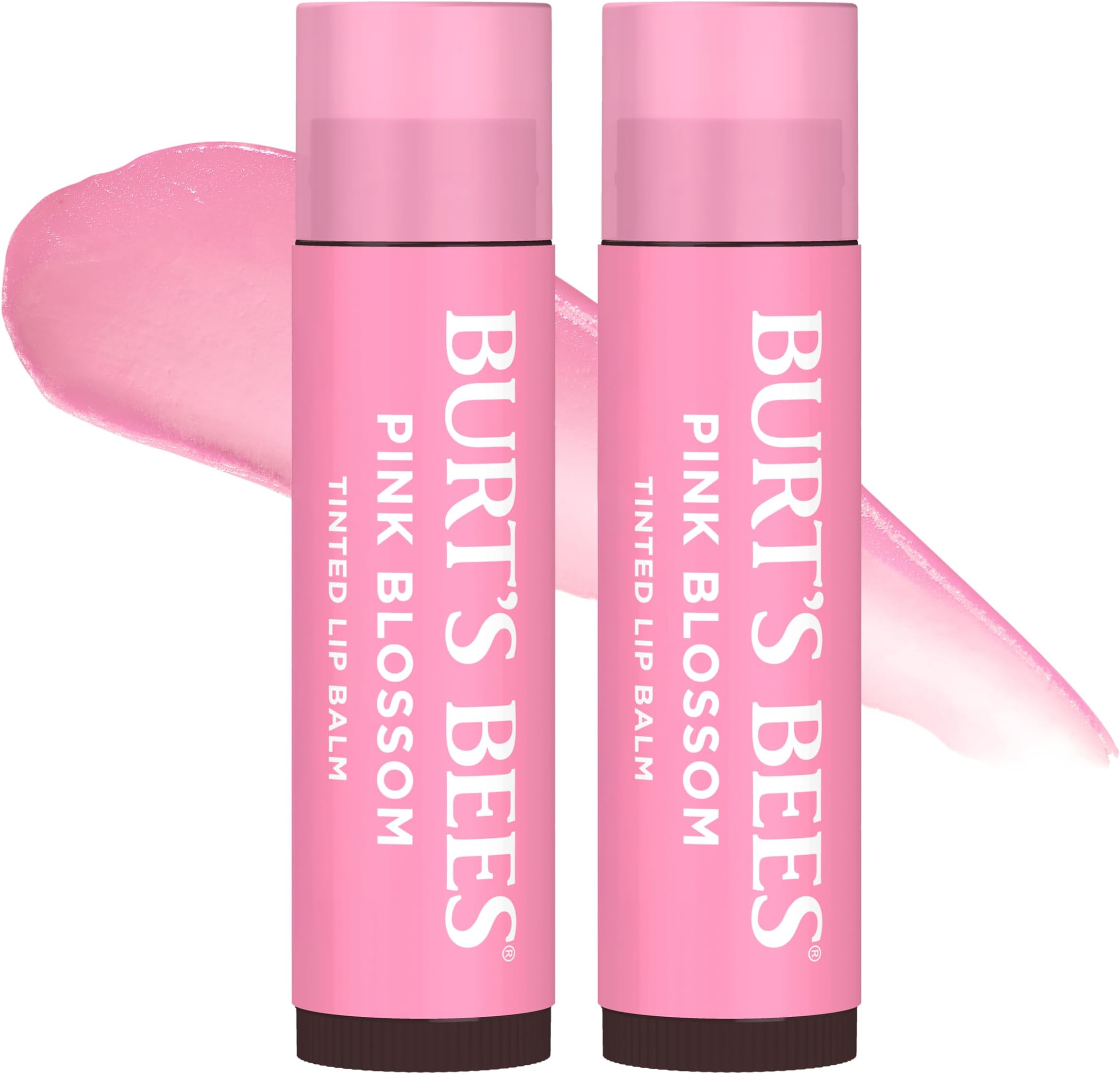 Lip Tint Balm with Long Lasting 2 in 1 Duo Tinted Balm Formula, Color Infused with Deeply Hydrating Shea Butter for a Natural Looking Buildable Finish, Pink Blossom (2-Pack)