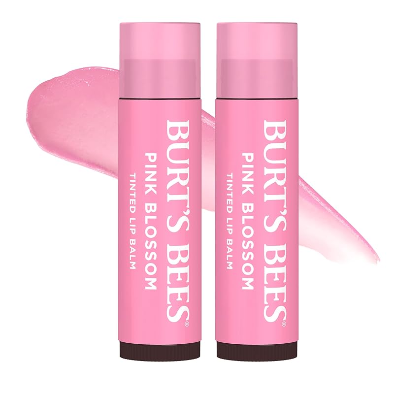 Burt's Bees Bálsamo Labial com Cor Pink Blossom, Pacote com 2