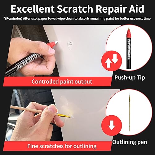 Miniatura 7 de Carhoo SAL Abyss Blue Pearl Compatible con Subaru Exact Match Lápiz de Pintura de Retoque Código: SAL (Abyss Blue Pearl),Código: 202 Negro/Negro