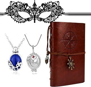 Vampire Katherine Cosplay Costume jewelry Accessory Masquerade Mask for Women Elena Diary Notebook Stefan Family Crest Necklace 4 Pcs