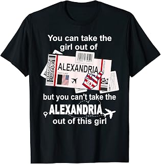Girl from Alexandria Boarding Pass -Flight Ticket Alexandria T-Shirt