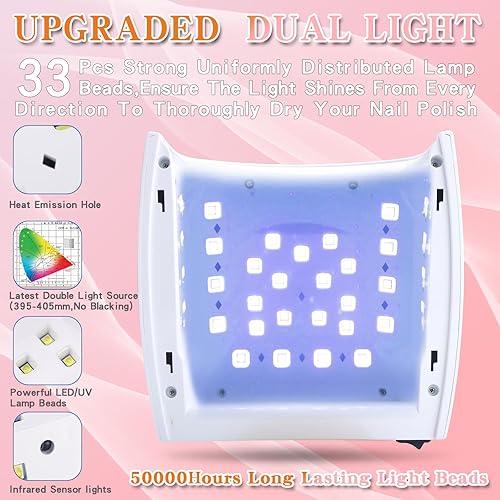 Miniatura 19 de Lámpara de uñas LED UV de secado más rápido, recargable y de secado rápido, secador de uñas LED, secador de uñas LED, sensor automático, luz de uñas