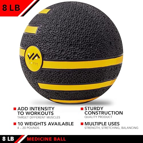 Miniatura 3 de JFIT Pelota de ejercicio medicinal con doble textura