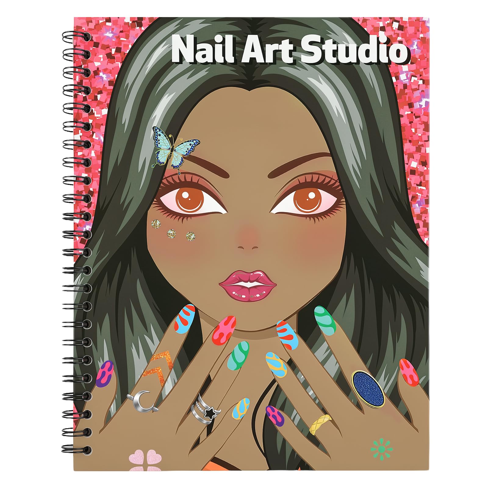 Ainiv Nail Design Activity Book, Girls Fashion Design Activity Sticker Book