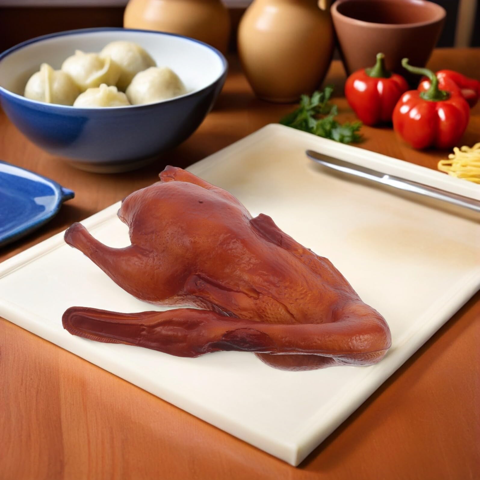 Riproduzione di Anatra Arrosto Realistica da Vetrina, 1 Pezzo