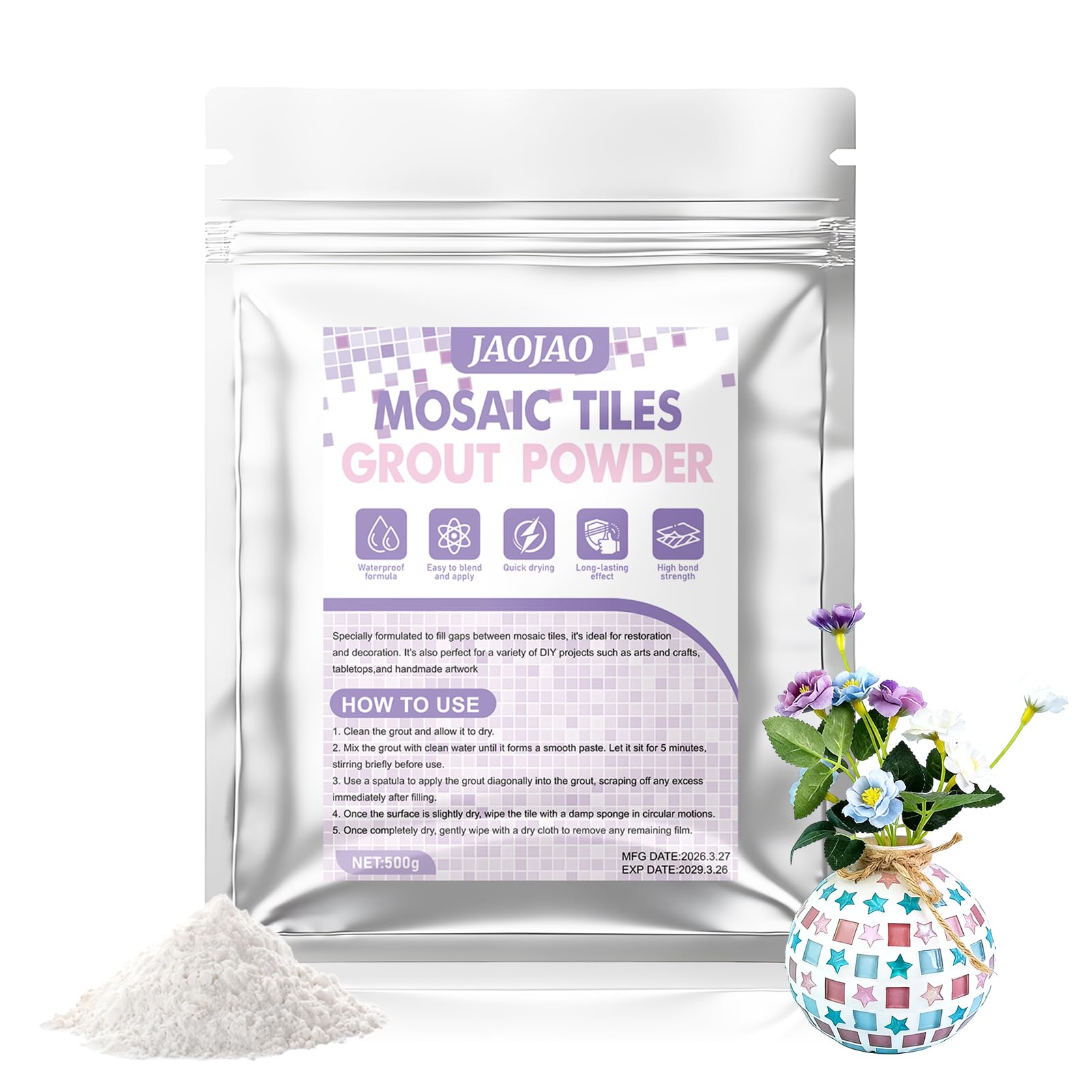 JAOJAO 500g Mosaic Grout