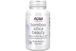 NOW Foods Bamboo Silica for Healthy Hair, Skin, and Nails