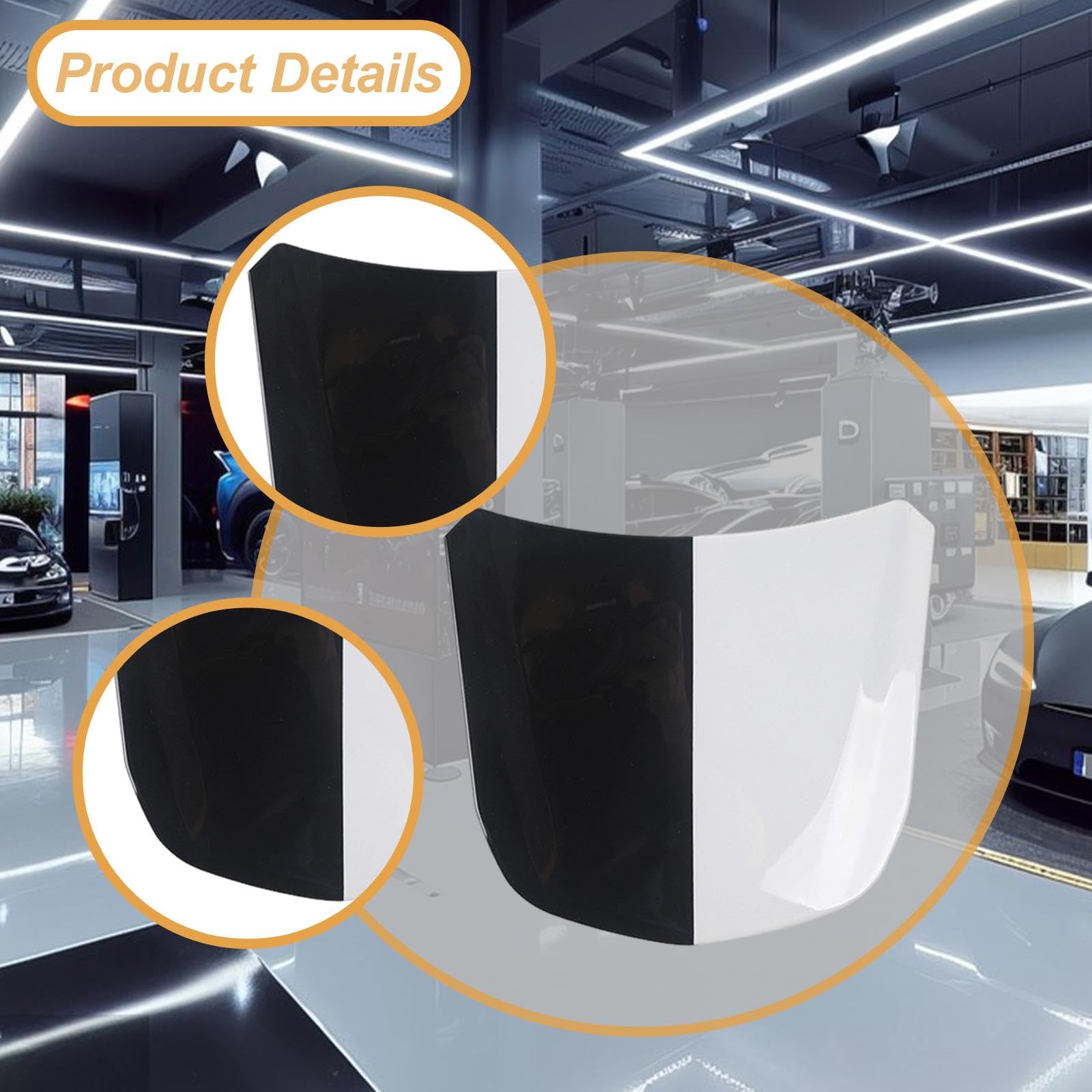 Modello di Esposizione Cofano Auto Metallo Dimostratore Mini Cappuccio Vernice Pannello Vetrina Pellicola Protettiva Accessorio Dimostrativo Avvolgime, Nero Bianco