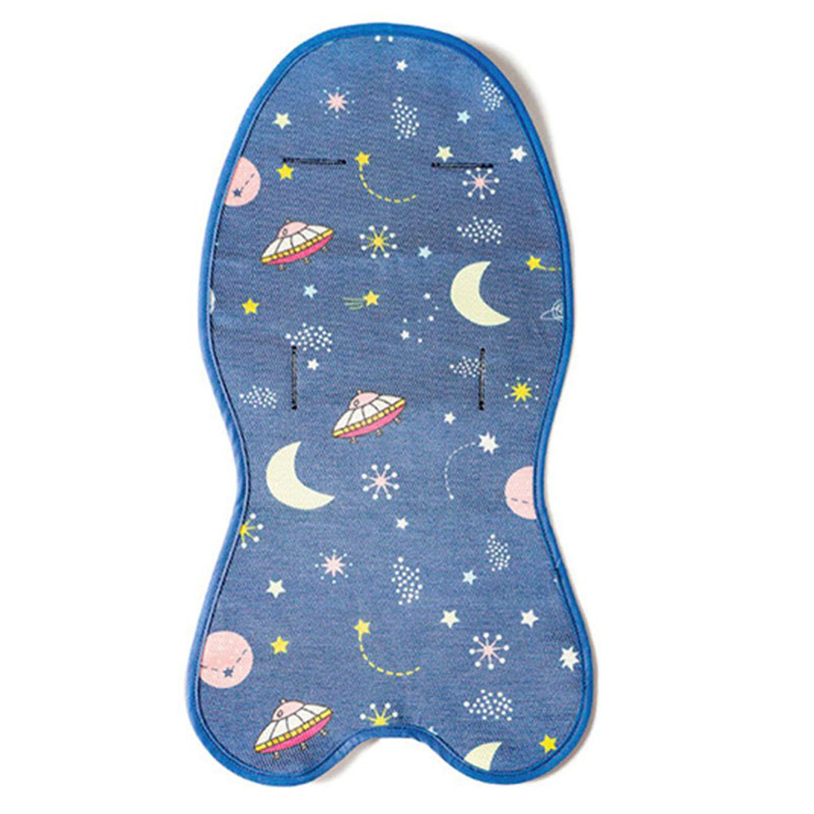 Baby Stroller Cool Pad Summer Ice Cooler Mat for Stroller High Chair, Breathable Sleeping Cushion Pad Liner Baby Stroller Seat Cushion (Dark Blue)