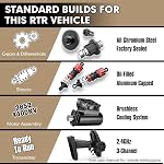 JETWOOD 1/14 50mph Sans brosse électrique RC Voiture pour adultes, JC14EP V3 Tous Terrain Super Fast Remote Control Car, Offroad RTR Hobby RC Camions étanches 3S Servo de vitesse élevée, engrenage métallique (version améliorée)