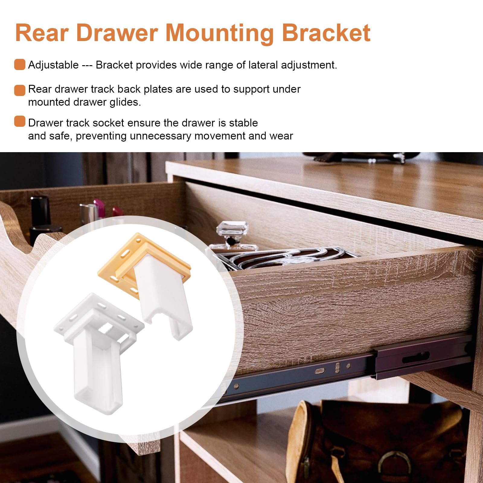 Drawer Slide Sockets - Replace Cabinet Slides -6 Drawer Slide Sockets - Replace Cabinet Slides -6