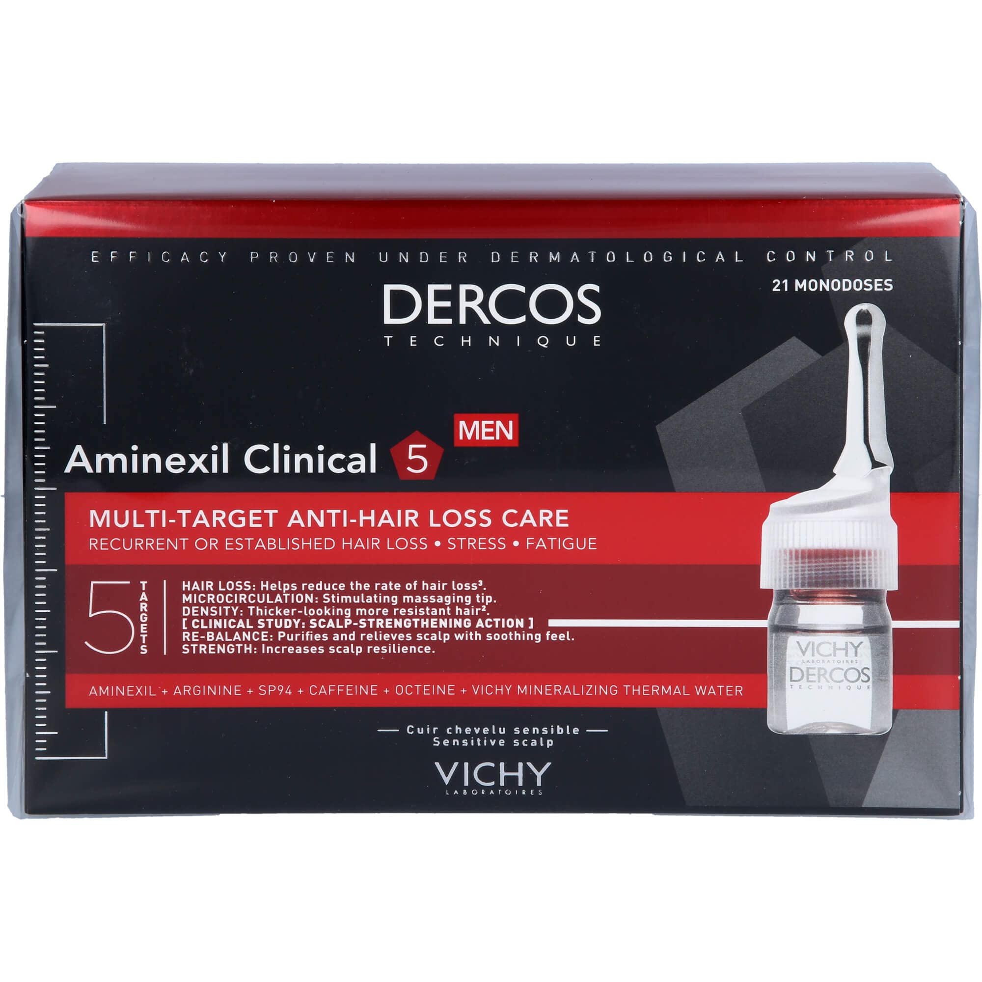 Vichy Dercos Aminexil trattamento anticaduta uomo 21 fiale 21 x 6 ml