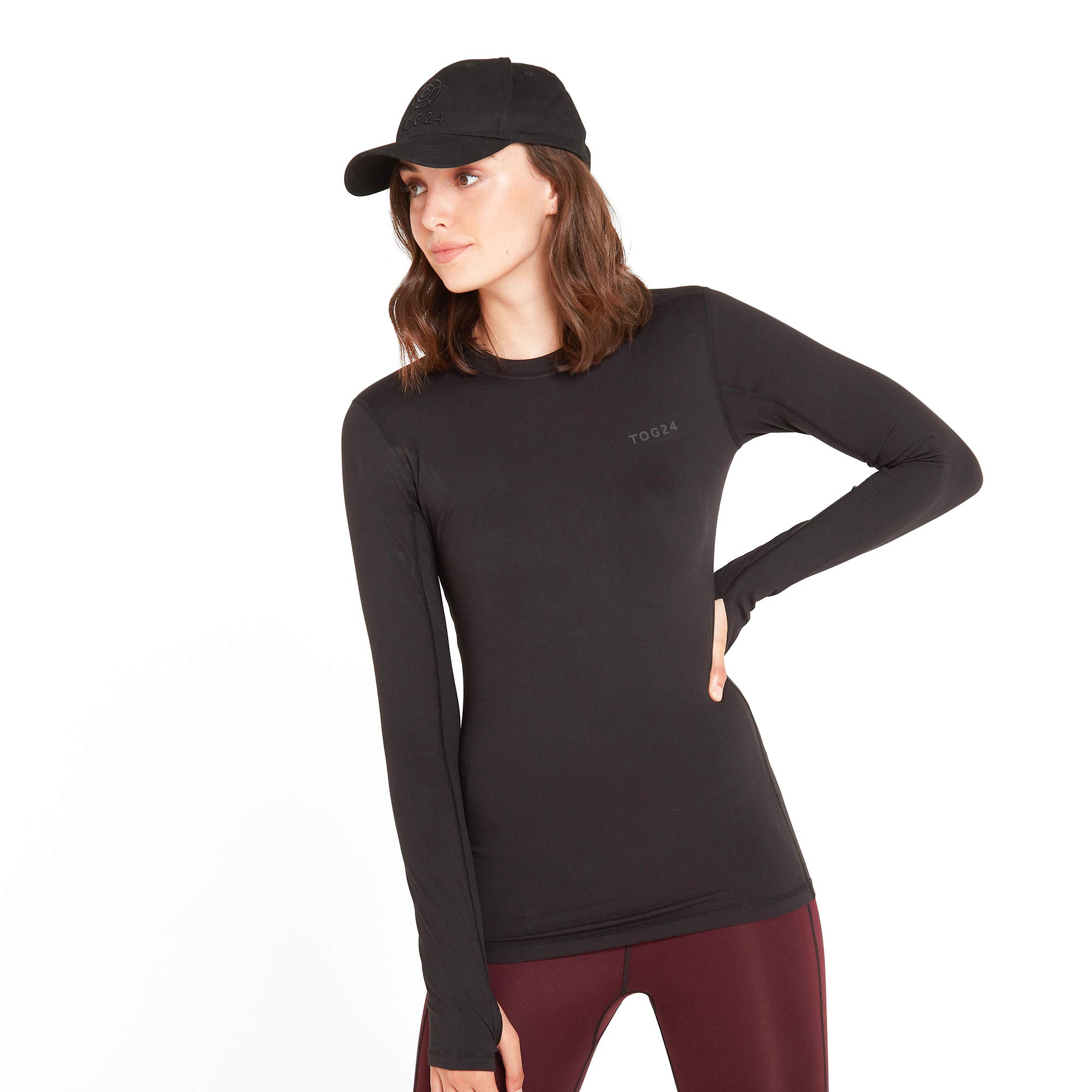 TOG24 Snowdon Thermal Base Layer Crew Neck Top - Black - Size 22 - Womens