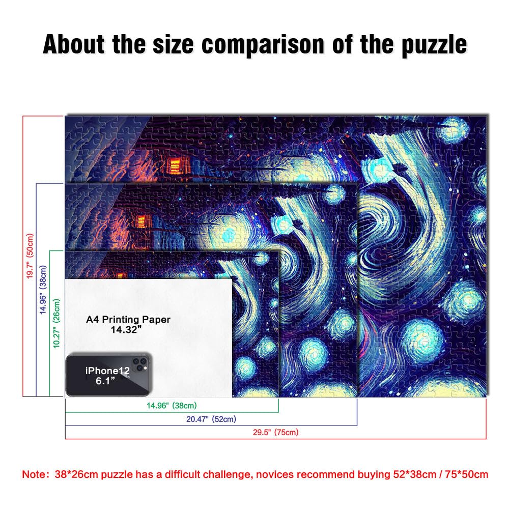 Impossible l'univers de la Nuit étoilée Puzzles de 2000 pièces pour Adolescents 70x100cm Cadeaux d'anniversaire pour Les 14 Ans et Plus