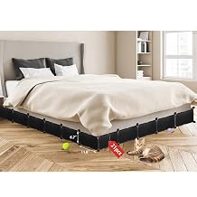 Under Couch Blockers for Pets, 6.7" Height-83 Length in Total Couch Blockers, Keep Dogs Off Couch Sofa, Durable Detachable Under Couch Toy Blocker with Strong Tape, Black