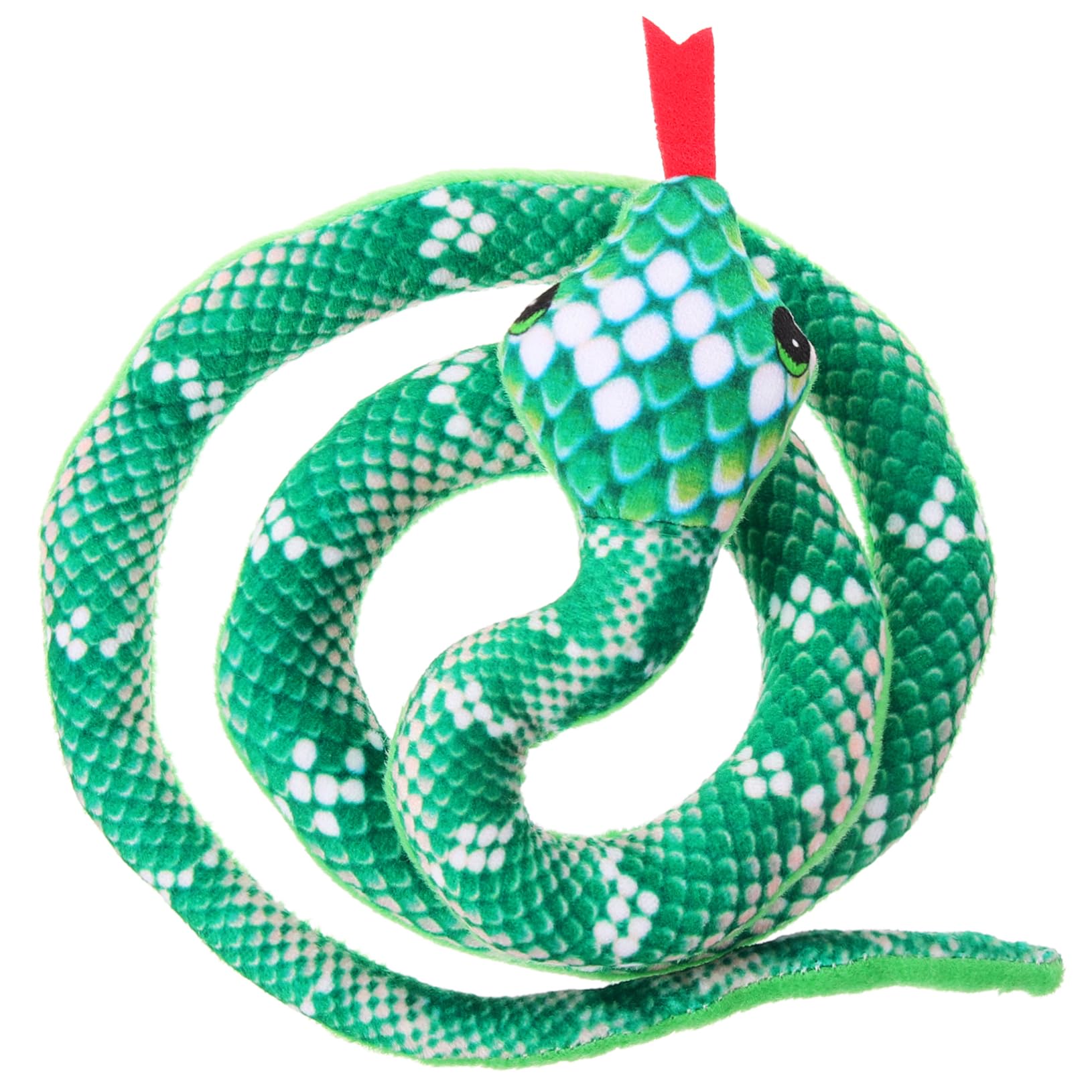 Kisangel Chat Forme de Serpent Catnip à Mâcher Interactif pour Accessoire pour Animaux Couleur Verte