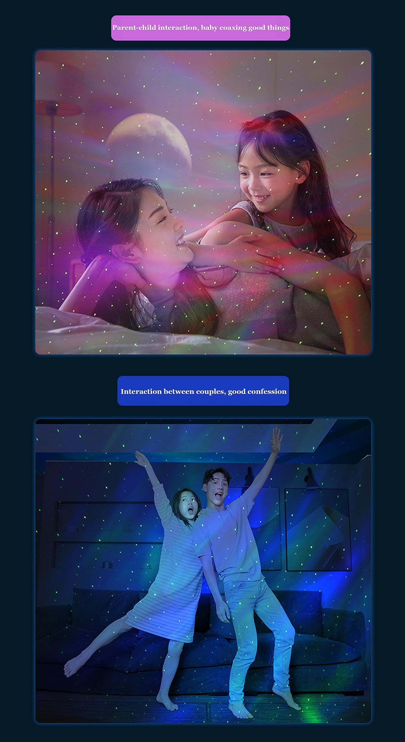 Máquina para Dormir con Ruido Blanco, 5 Sonidos, Altavoz inalámbrico Bluetooth con luz Nocturna de 14 Colores, lámpara de proyección de Estrellas USB, para bebés, Adultos y niños.