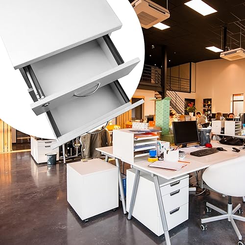 Miniatura 7 de 4 rieles colgantes de PVC para archivar, color negro, 16 pulgadas, para archivadores colgantes, 12 lados de cajón, tamaño carta, almacenamiento de