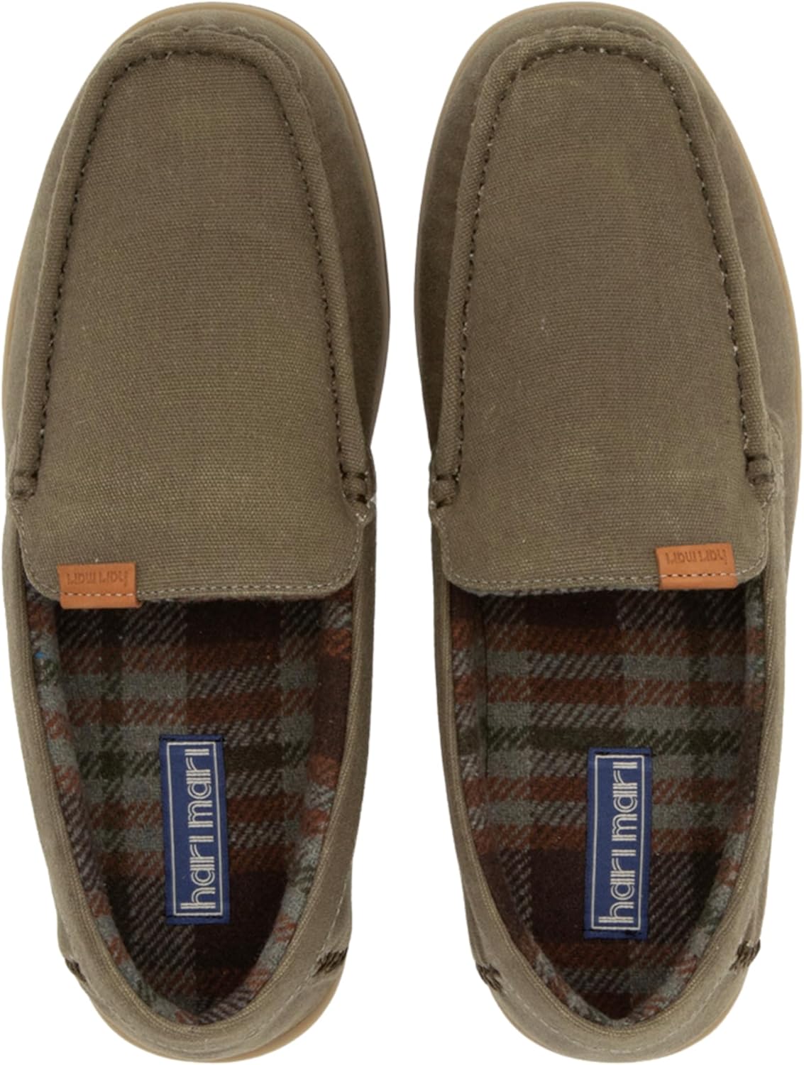 Hari Mari- Hacienda Canva- Men’s Premium Coated Canvas Loafer Slipper with Plaid Interior Lining- Indoor/Outdoor, Memory Foam Footbeds, and Rubber Outsoles - Image 3