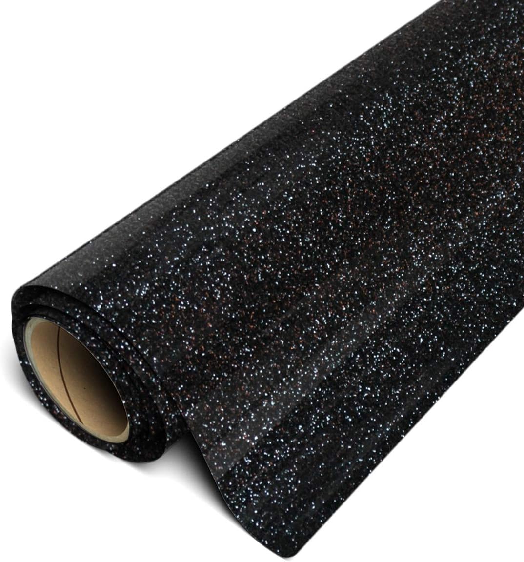 Siser Glitter 11.8"x5yd Roll (Black, 15ft)