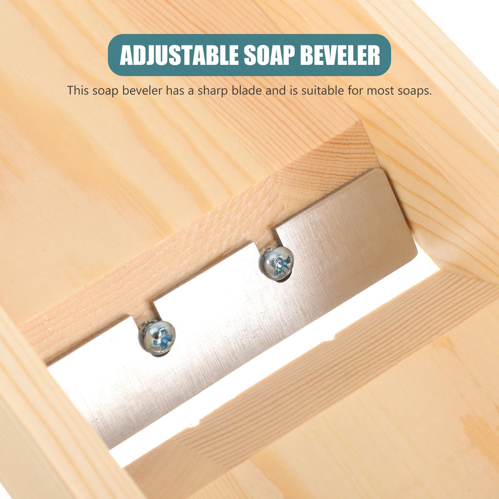 Affettatrice per Formaggio in Acciaio Inox e Legno Beige, Facile da Usare e Pulire, per Burro e Sapone in Uso Domestico e Professionale