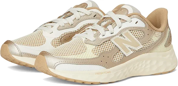New Balance Kid's Fresh Foam Arishi Lux V1 Lace-Up Running Shoe, Angora/Incense/Sea Salt, 3.5 M Big Kid
