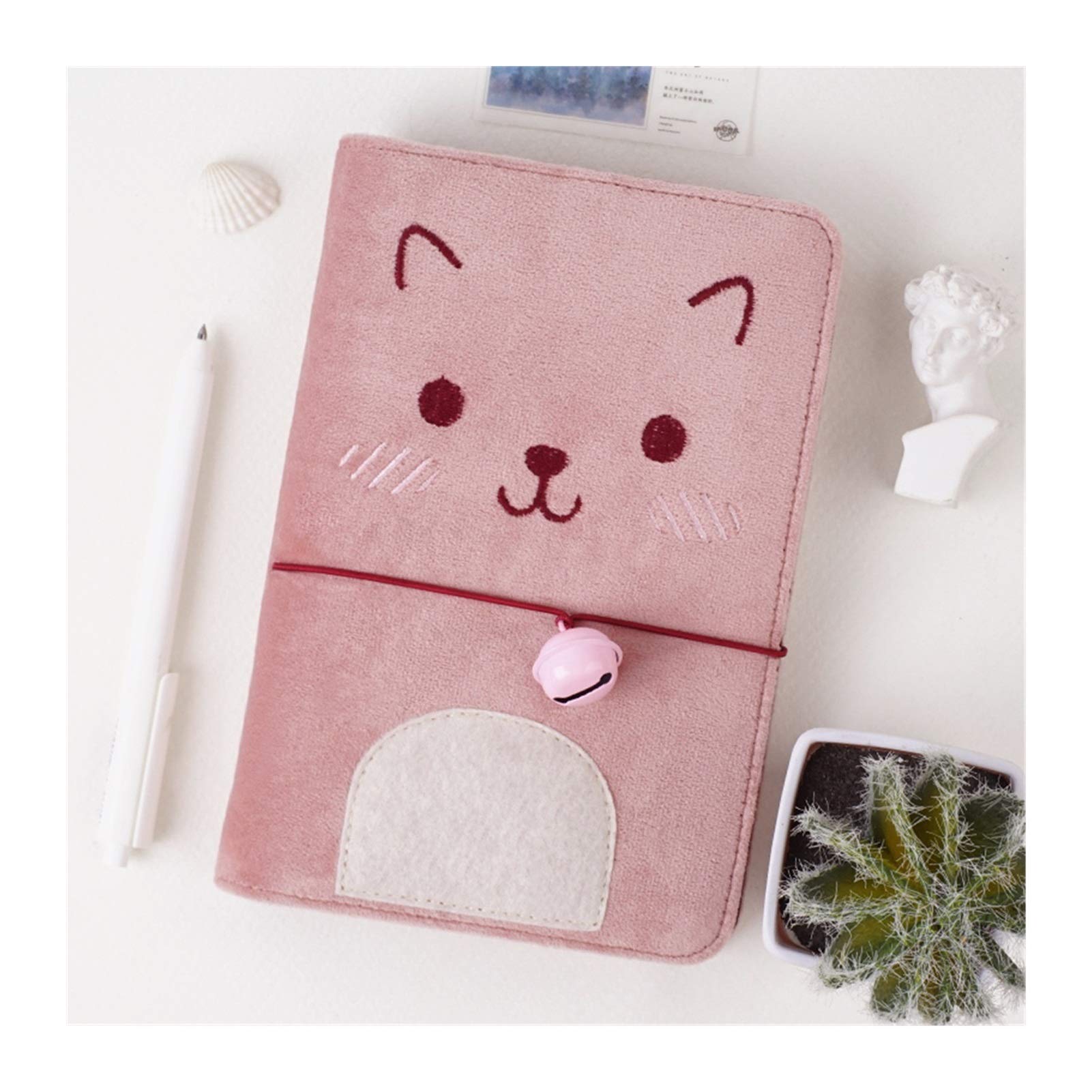 Quaderni Peluche Blocco notebook Diario Diario Cancelleria Viaggi Planner Funzione Notepad Girls Journal Biters contiene 80 fogli di carta Carta (Color : Pink, Dimensione : A6 125X190mm)