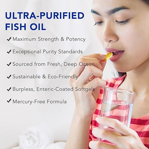 Miniatura 5 de Aceite de pescado Omega 3  240 cápsulas blandas con sabor a limón  Suplementos Omega 3 que apoyan la salud del corazón, el cerebro, los ojos y el
