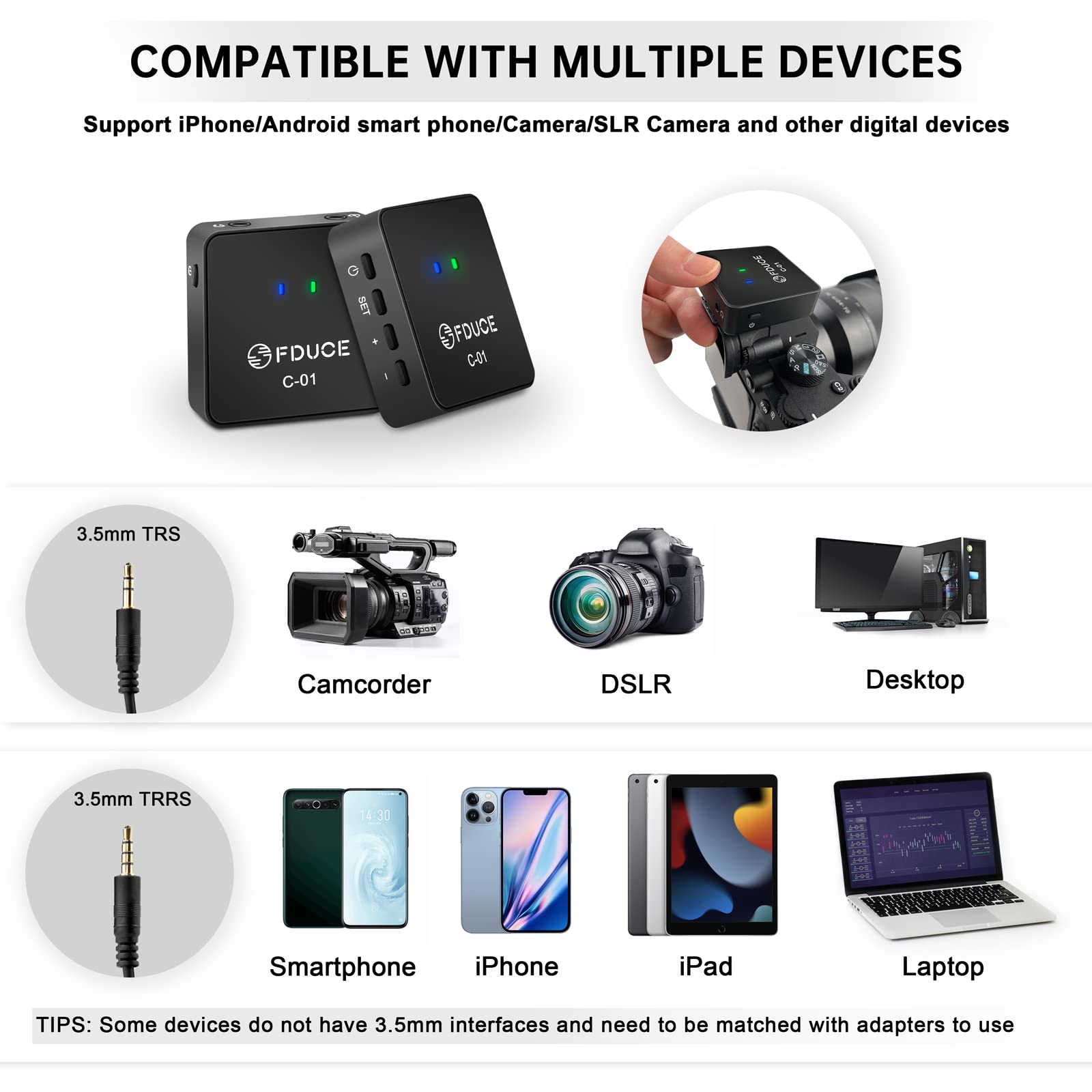 Amazon.com: FDUCE UHF Wireless Lavalier Microphone System for