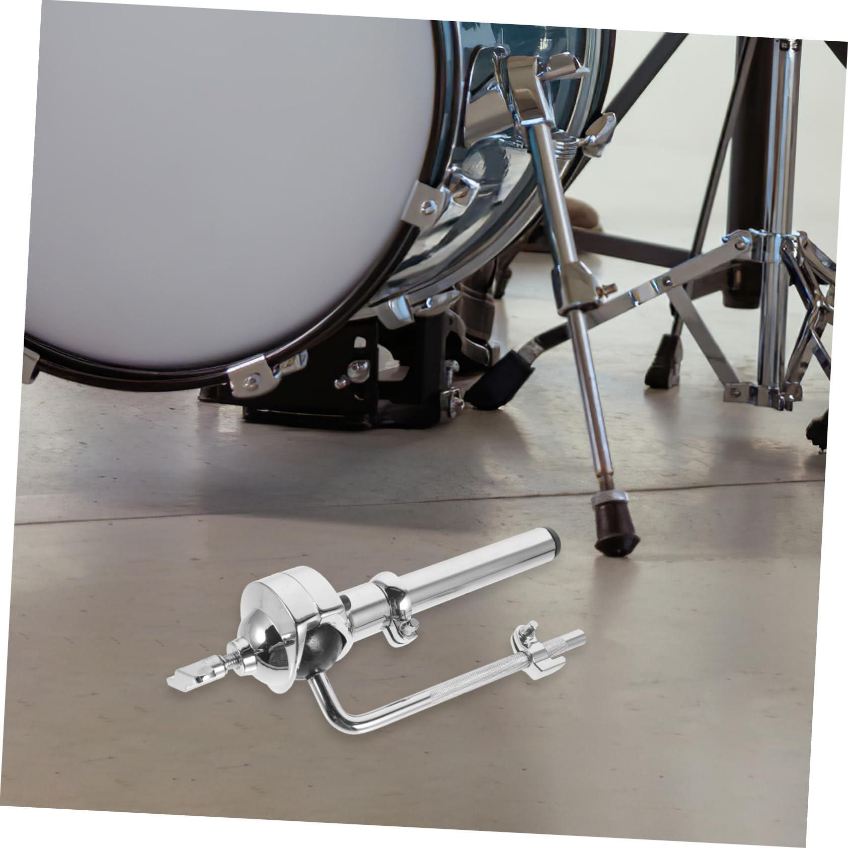 SUPVOX Supporto per Tom Drum Singolo in Lega di Zinco Resistente, Accessorio per Batteria per Musicisti e Studenti, Staffa per Strumenti a Percussione Installazione Stile Casuale