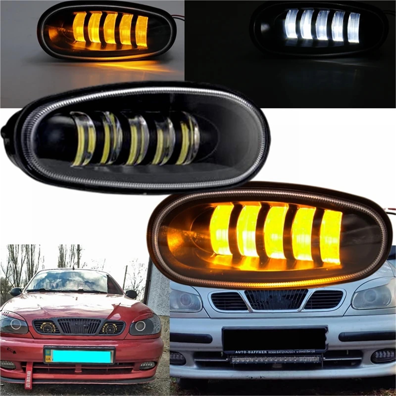 Zestaw reflektorów Zestaw świateł przeciwmgielnych pasuje do Туманки pasuje do Daewoo pasuje do Chevrolet Lanos Sens PTF ŚWIATŁO PRZECIWMGIELNE(White light)