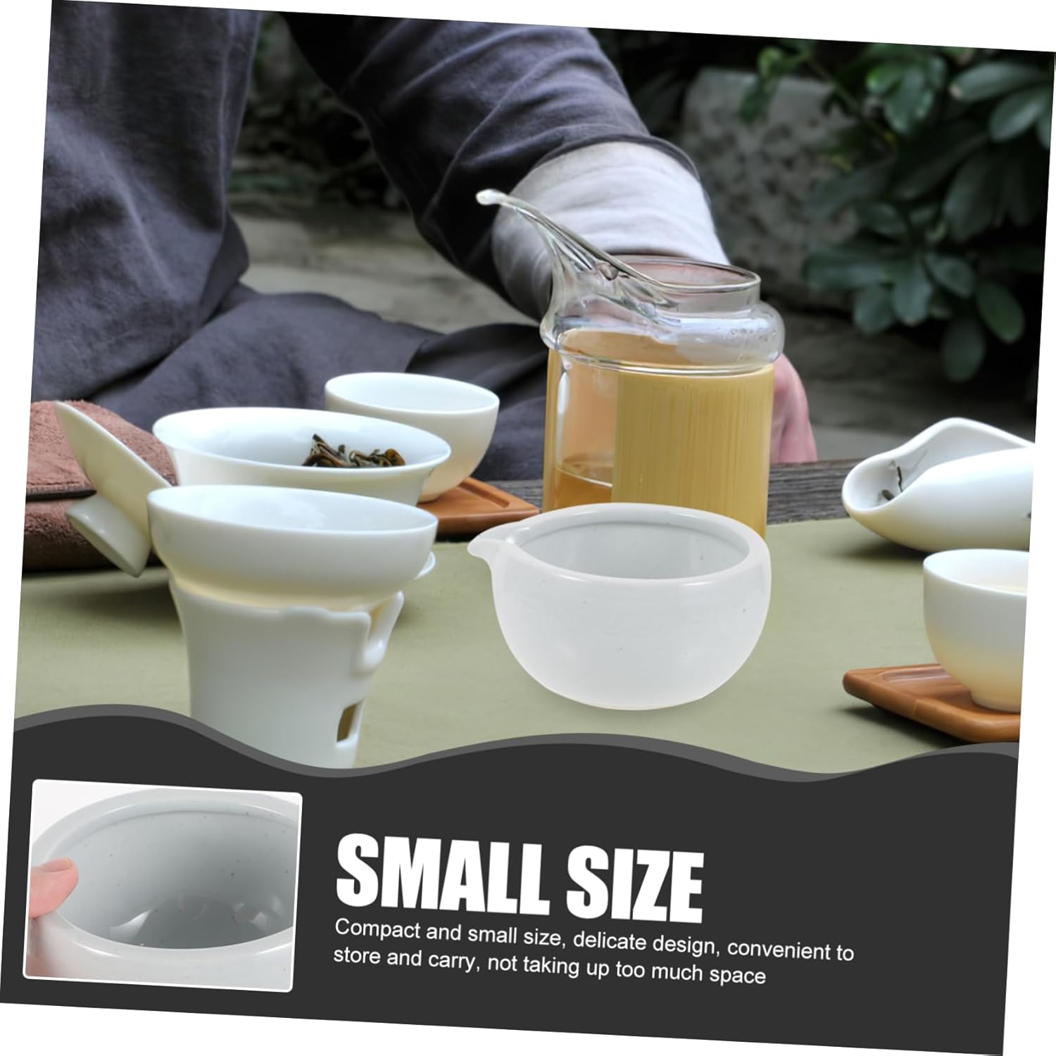 Japanese Matcha Bowl Set Spout Ceramic Tea Bowl for Tea Ceremony Organic Ceremonial Matcha
